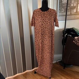 Zara Animal Print Maxi Dress